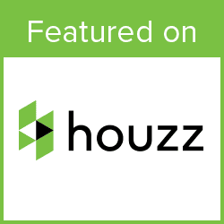 A green and white logo for houzz.