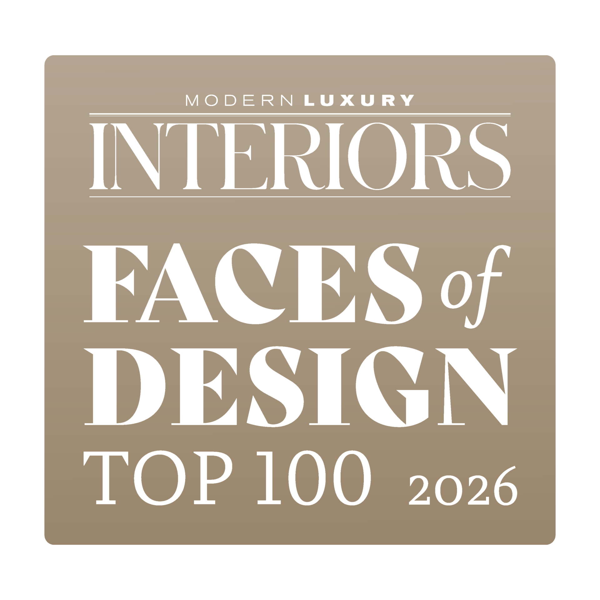 Modern Luxury Top 100 Faces of Design